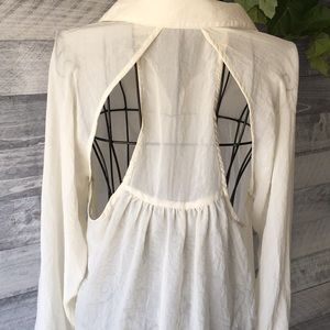 Have Tops - Cream HAVE cut out blouse Have Tops - Cream HAVE cut out blouse